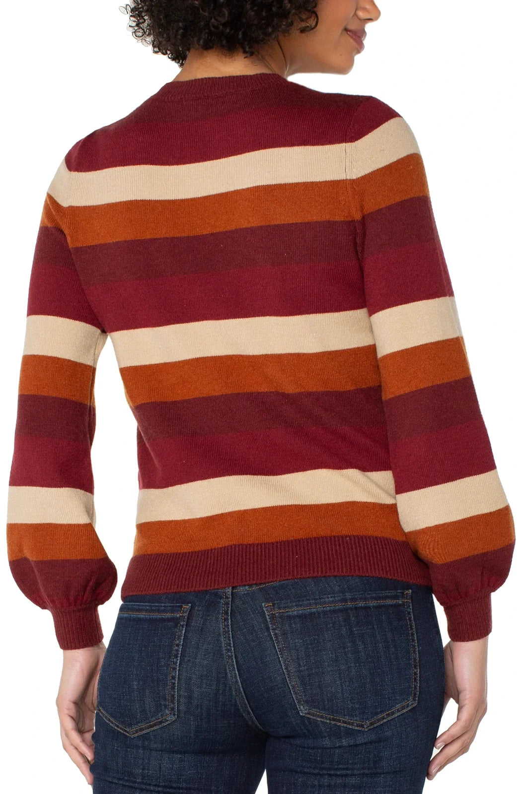 LP Multi Burgundy Striped Sweater
