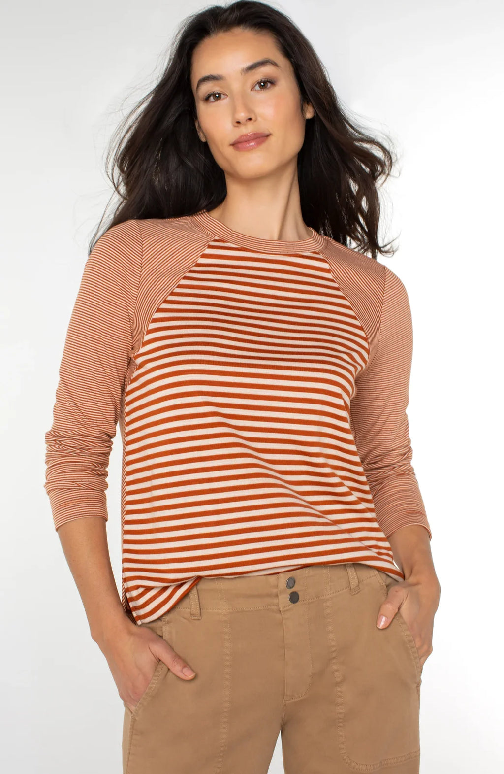 LP Ginger and Cream Striped Top