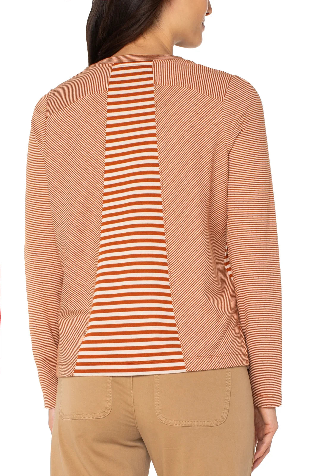 LP Ginger and Cream Striped Top