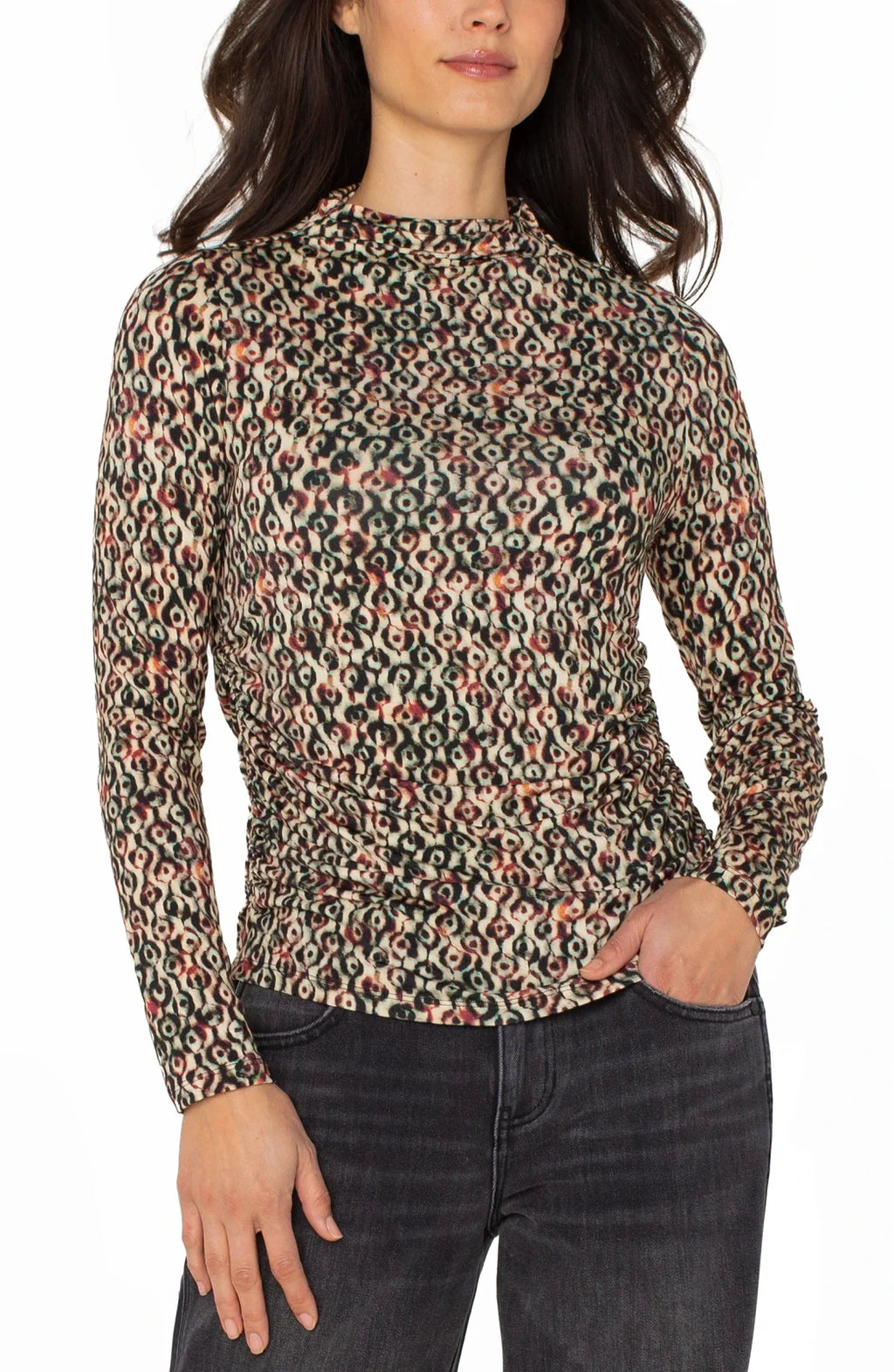 LP Ikat Mock Neck Top