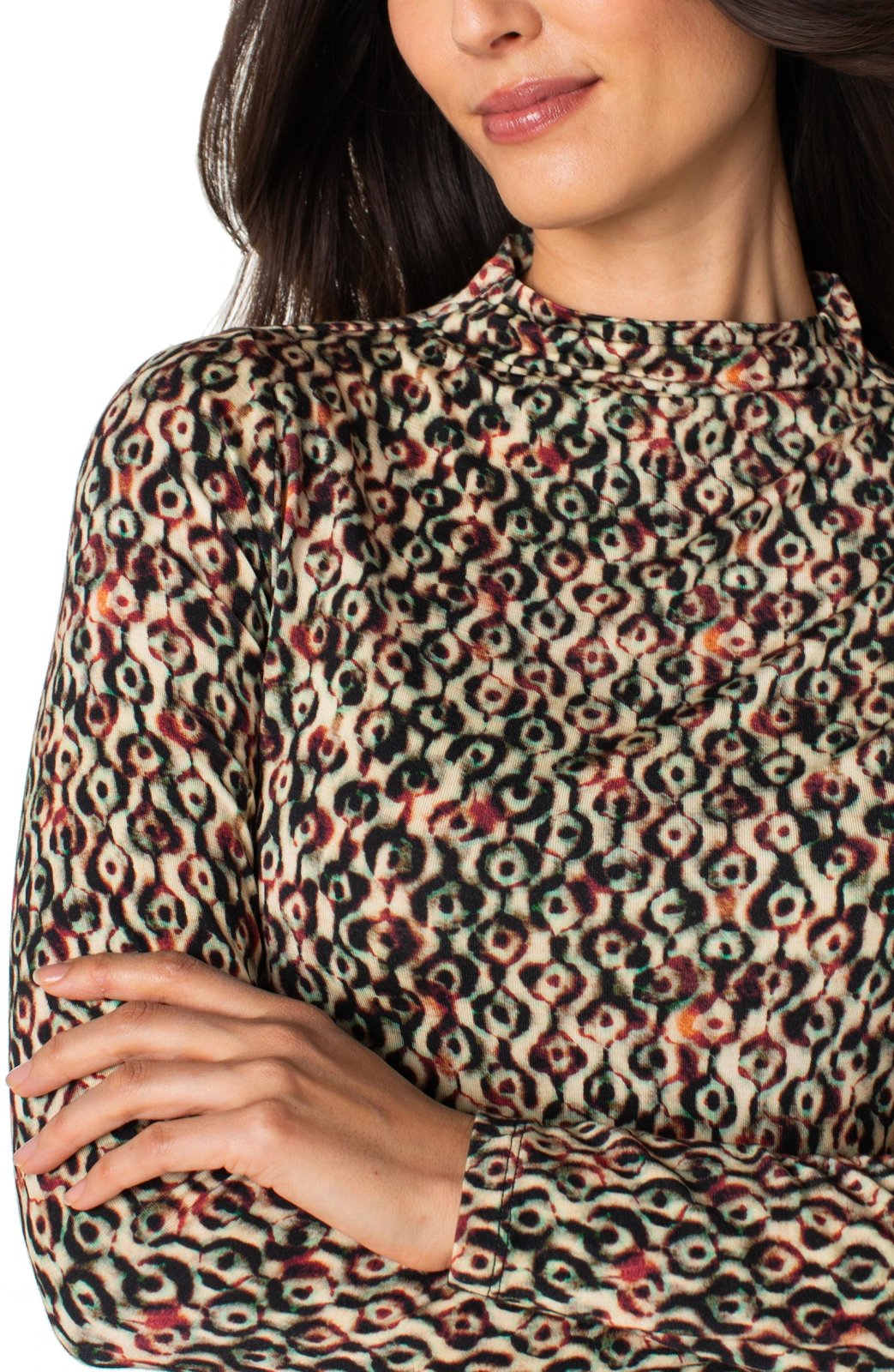 LP Ikat Mock Neck Top
