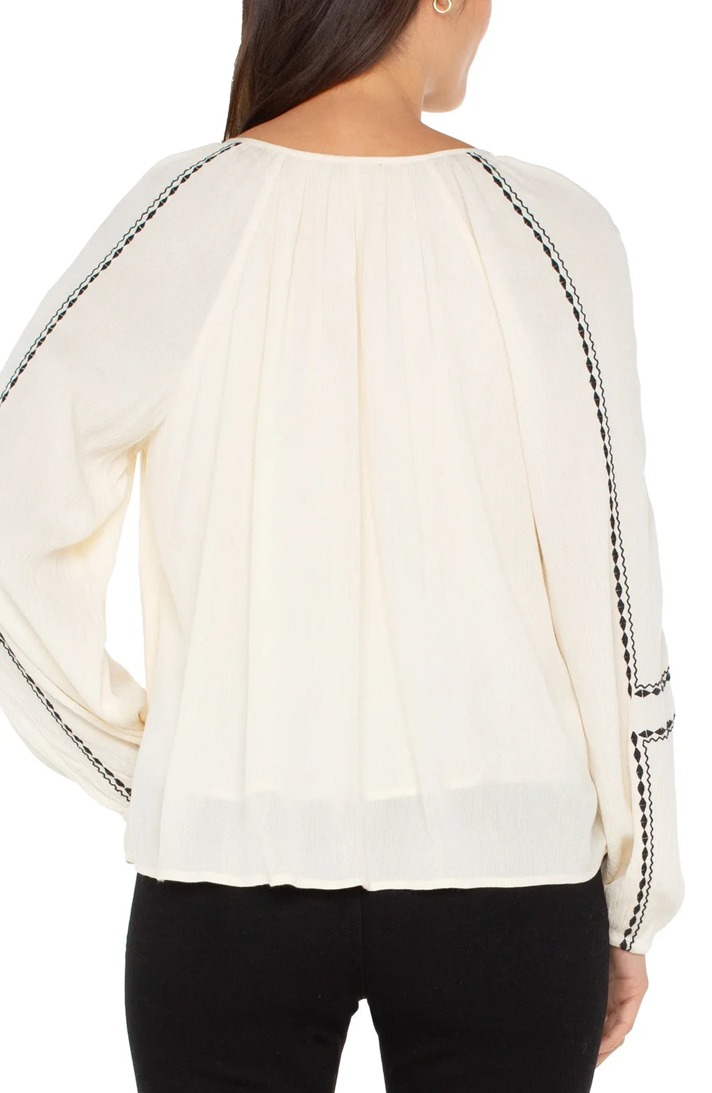 LP Ivory Top with Embroidery Detail