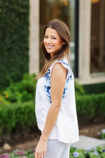 THE MARLA TOP from Raggdoll Boutique showcasing trendy coastal style suitable for summer outfits Texas.