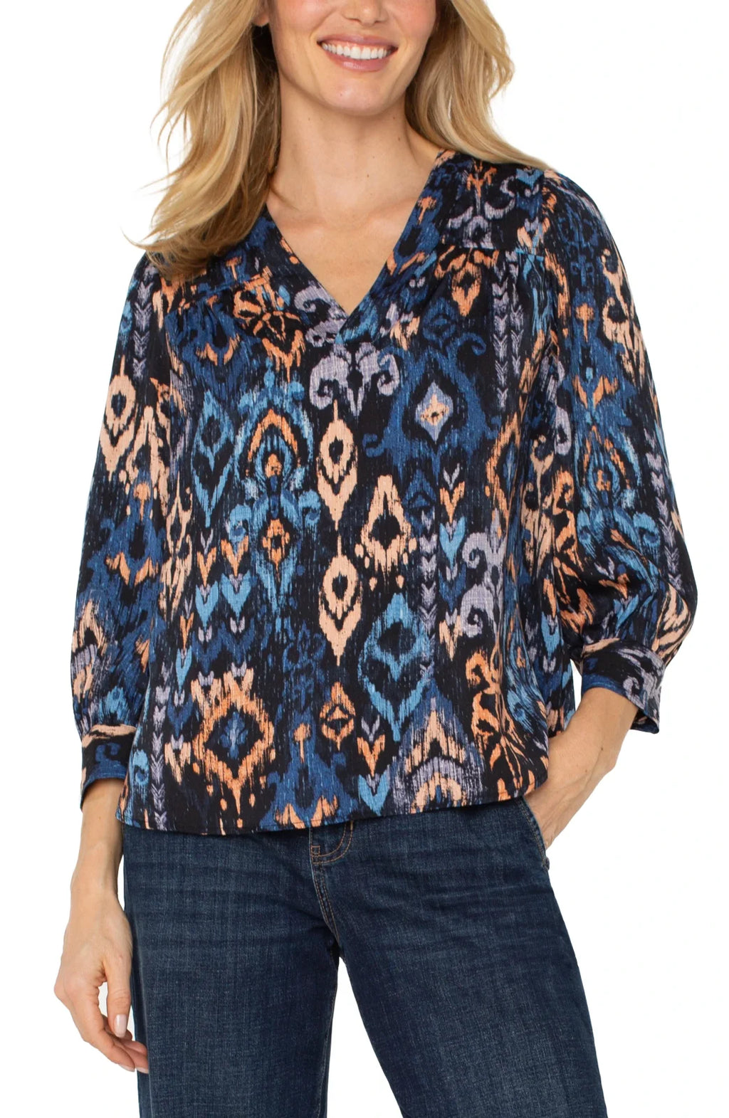 Ikat Print Top