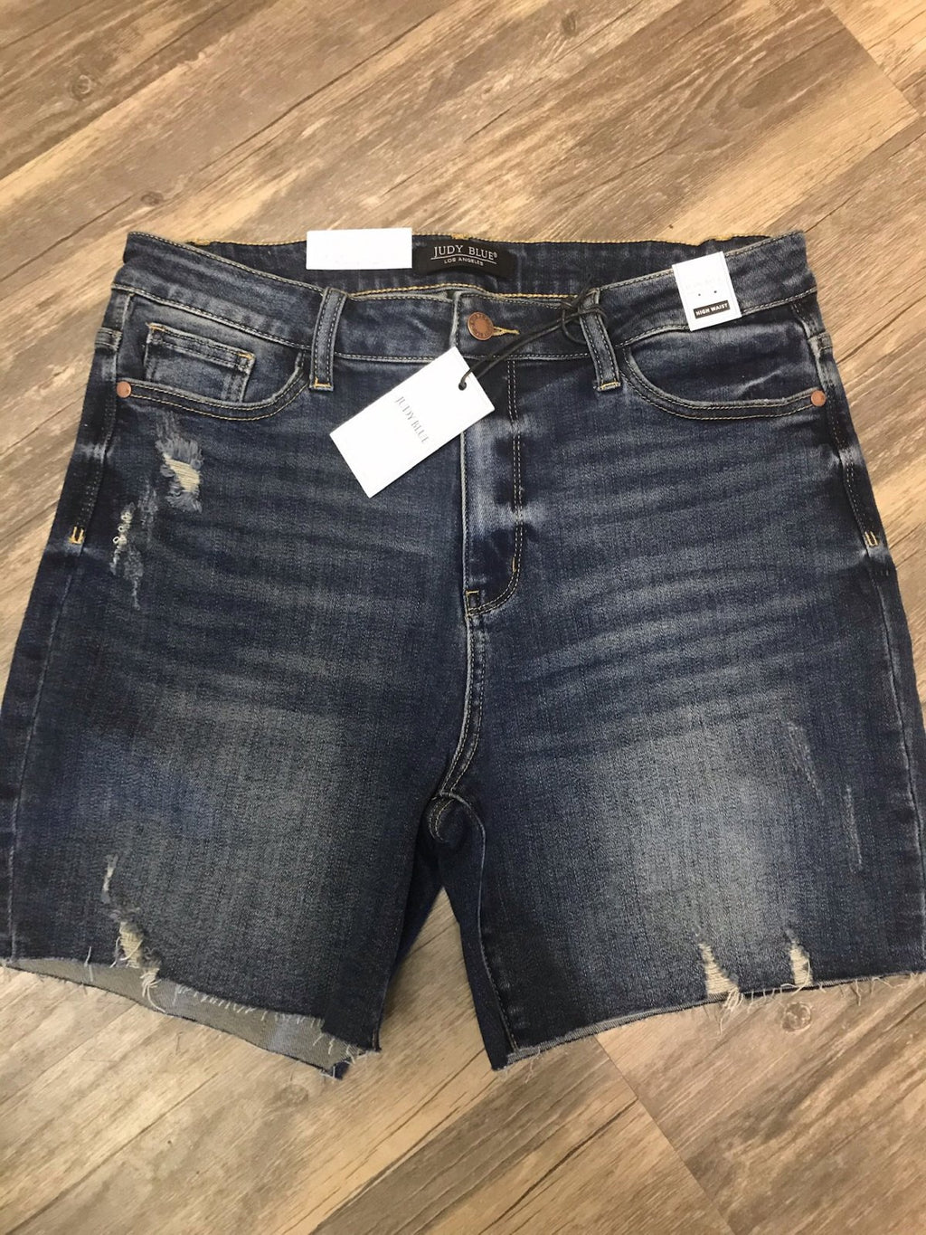 HI-RISE PLUS MID THIGH SHORTS from Raggdoll Boutique, perfect for trendy coastal style and summer outfits in Texas.