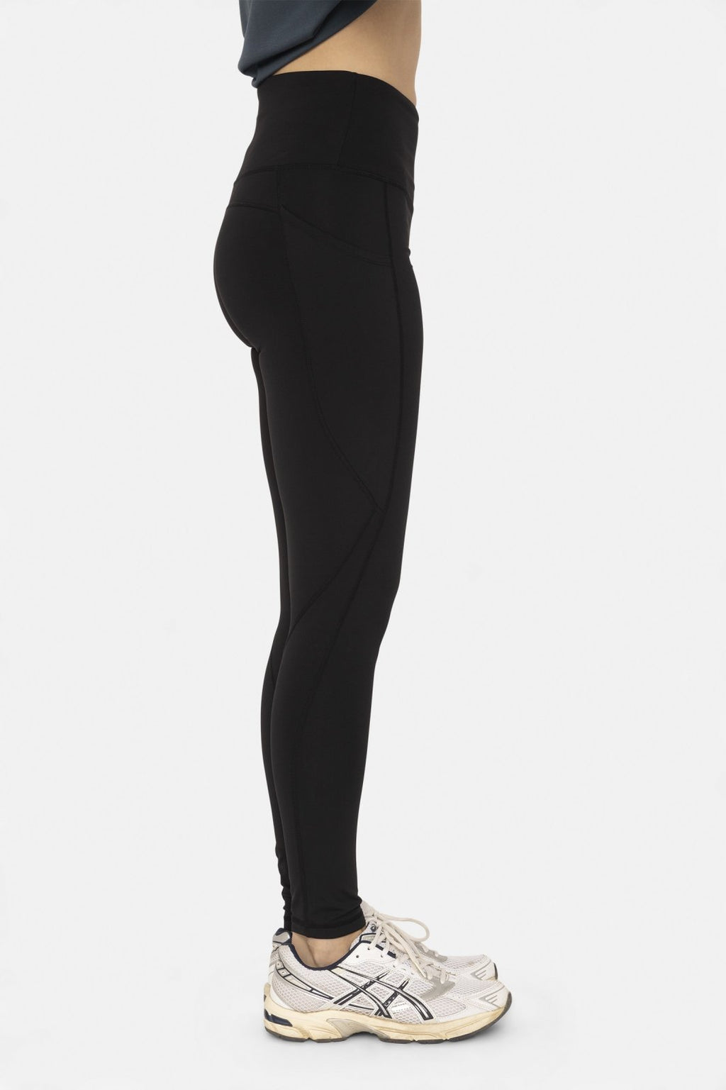 MB Black Highwaist Panel Leggings - Stylish women's bottoms perfect for coastal boutique clothing and curvy plus size fashion.