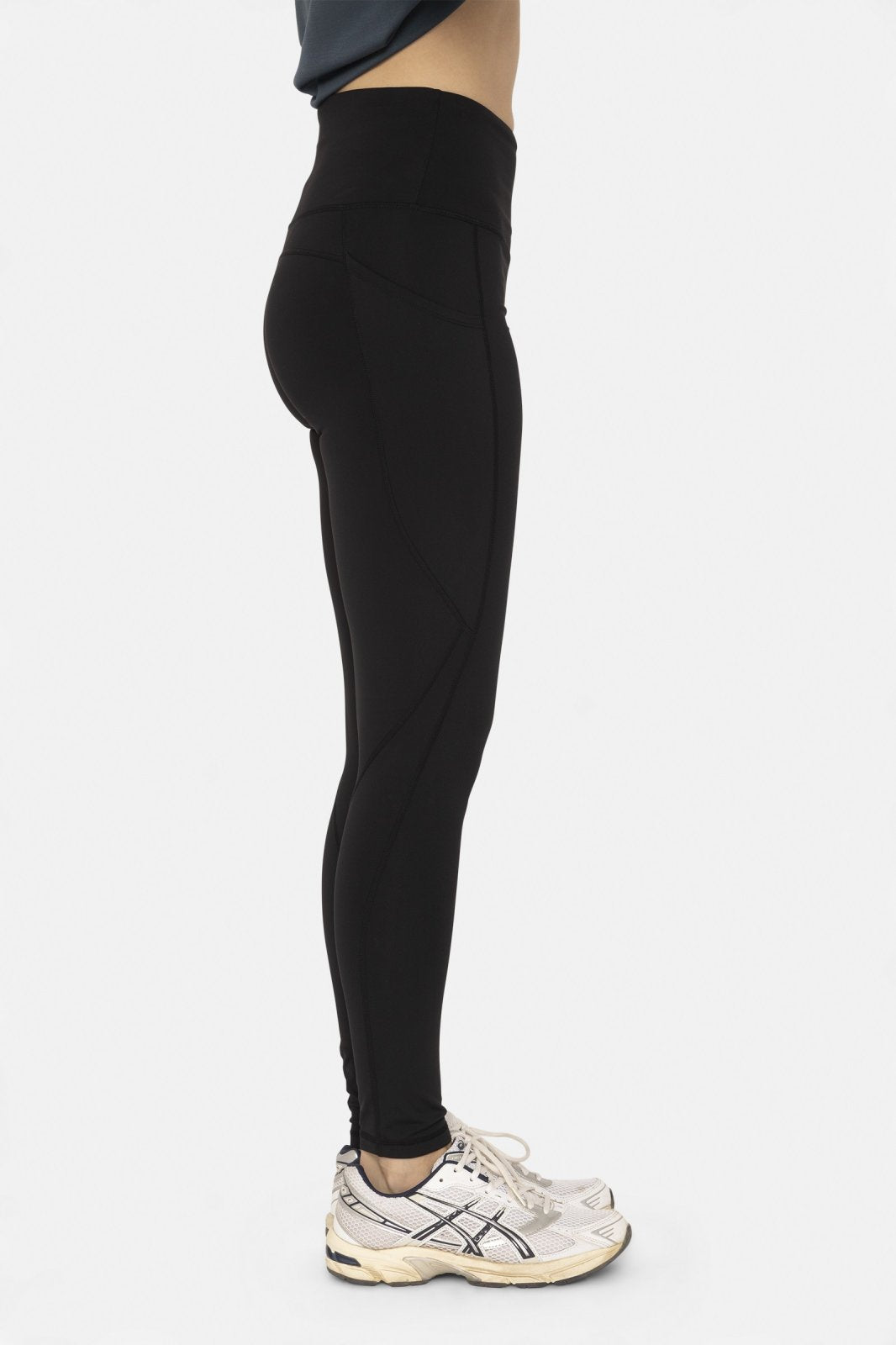 MB Black Highwaist Panel Leggings - Stylish women's bottoms perfect for coastal boutique clothing and curvy plus size fashion.