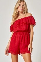 BE MINE RED ROMPER from Raggdoll Boutique, trendy coastal style for summer outfits, perfect vacation wardrobe in Port Aransas.