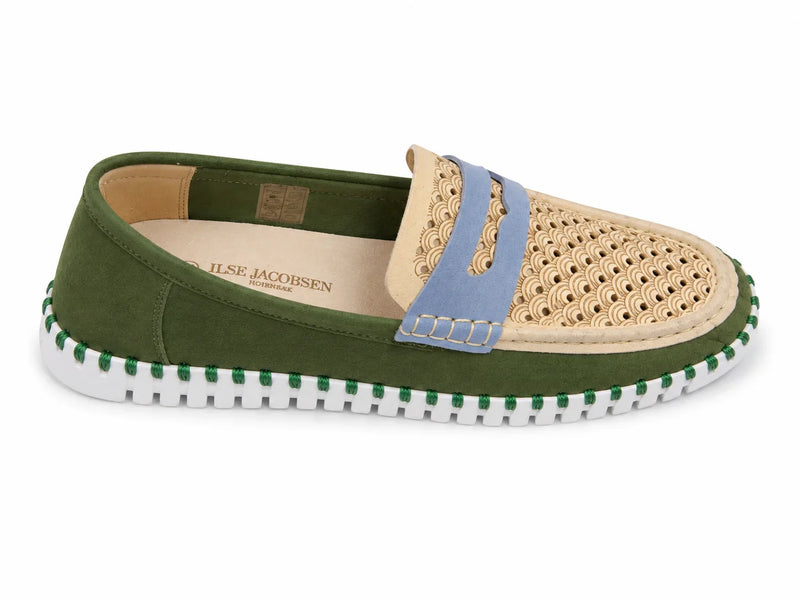 Artichoke Green TriColor Penny Loafer by Isle Jacobsen 3233