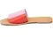 Bonfire Pink and Orange Leather Sandal from Raggdoll Boutique, a trendy coastal style for summer outfits.