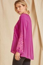 MAGENTA SAVANNA JANE TOP showcasing trendy coastal style, perfect for summer outfits from Raggdoll Boutique.