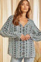 FUN PRINT TUNIC TOP from Raggdoll Boutique, perfect for trendy coastal style and summer outfits Texas.