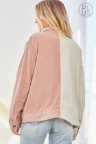 PLUS MAUVE/CREAM SHACKET from Raggdoll Boutique, perfect for trendy coastal style in Port Aransas.