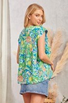 Stylish Carrie Top-XL, 100% Polyester, perfect for coastal boutique clothing and tropical vacation dresses.