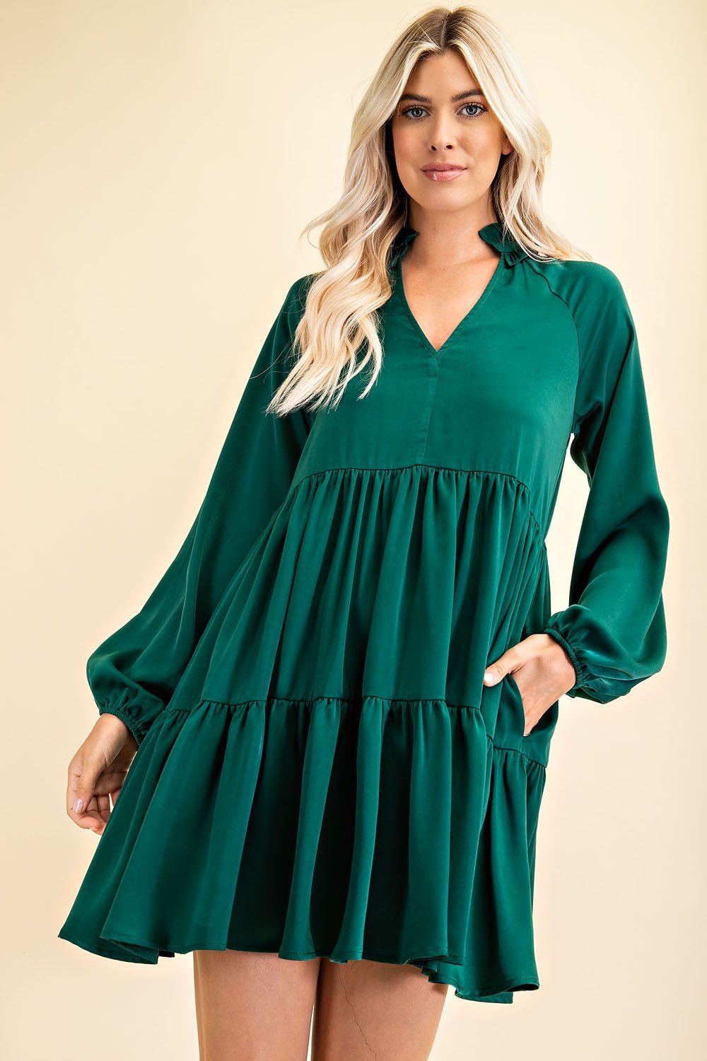 TEAL ME I'M PRETTY babydoll dress with pockets, trendy style from Raggdoll Boutique, perfect for summer outfits.