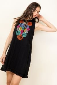 YES, PLEASE! BLACK EMBROIDERED DRESS from Raggdoll Boutique, showcasing trendy coastal style for summer outfits Texas.
