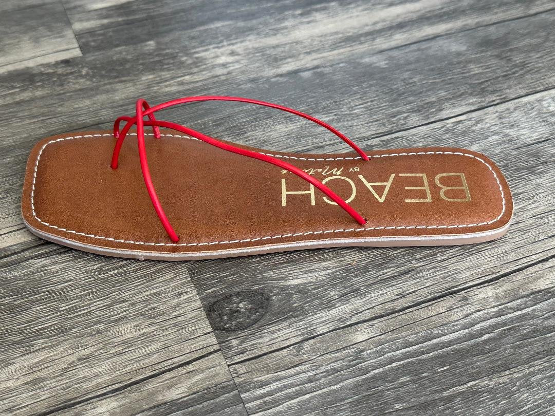 Coastline Cherry Red Sandals
