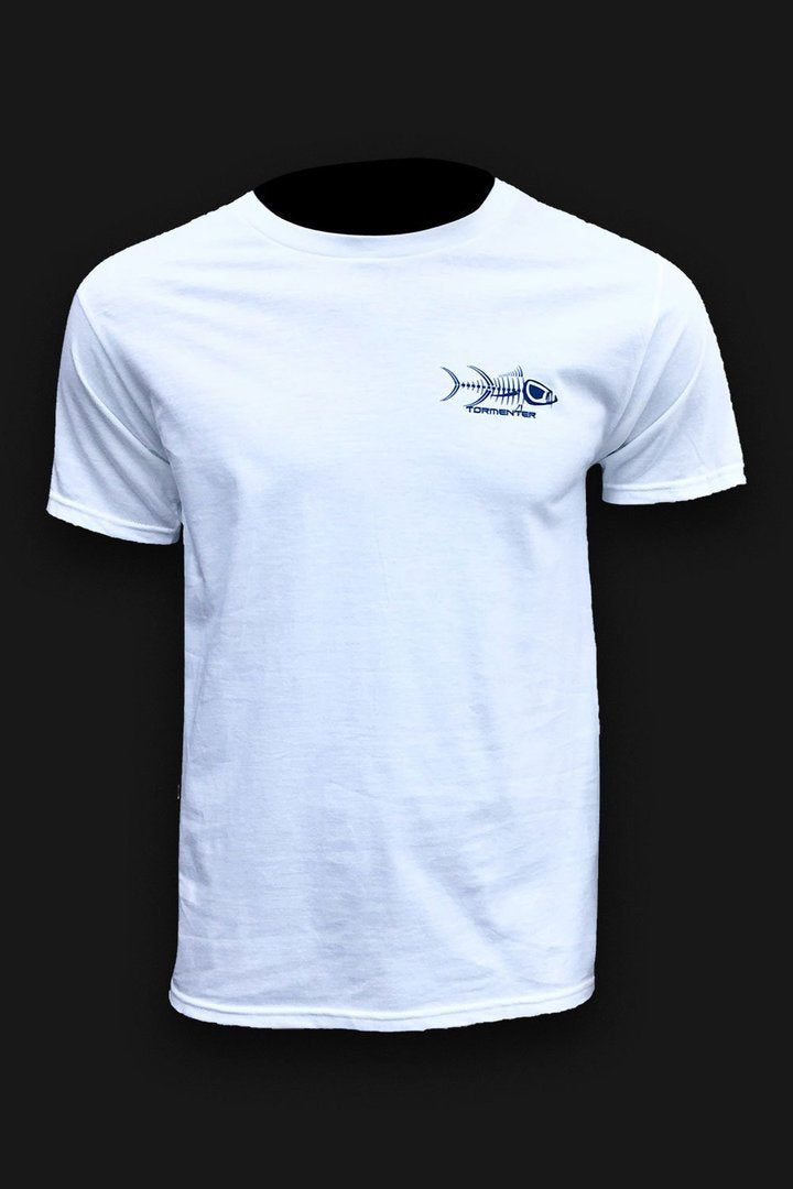Tormenter Patriot Men's Fishing T-Shirt White from Raggdoll Boutique, perfect for coastal fashion and summer outfits Texas.