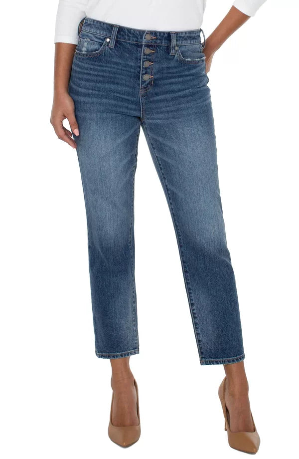 LP NON-SKINNY HI-RISE JEAN from Raggdoll Boutique showcasing trendy coastal style and summer outfits in Texas.