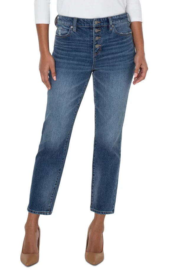 LP NON-SKINNY HI-RISE JEAN showcased at Raggdoll Boutique, perfect for trendy coastal style and summer outfits Texas.