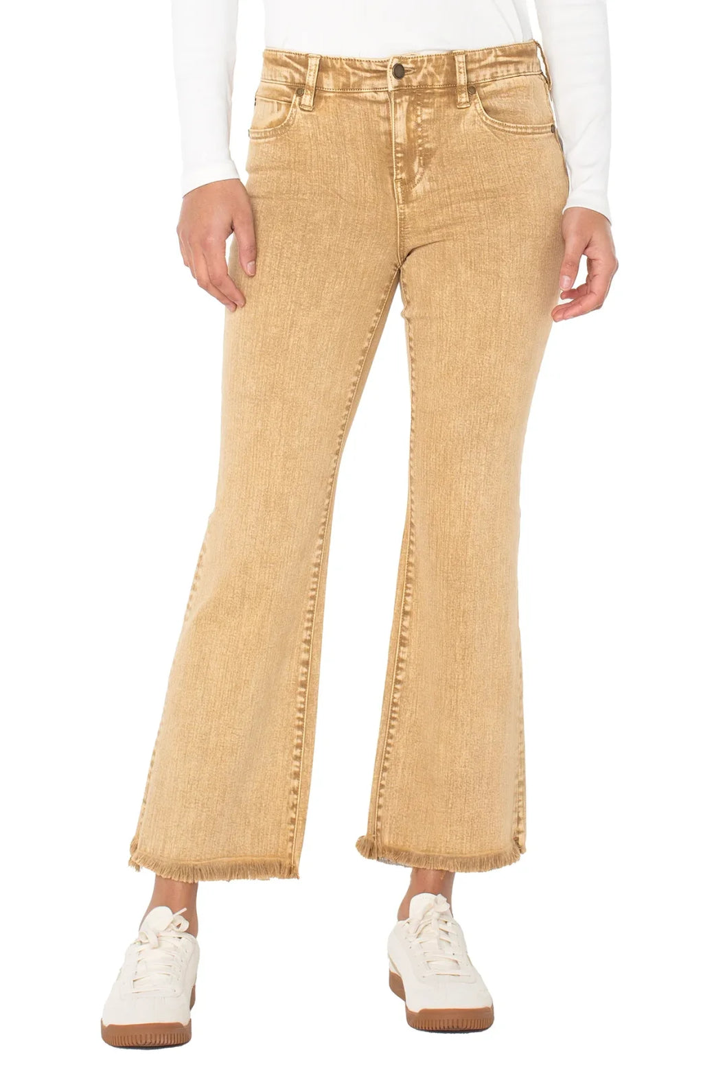 Hannah Crop Jeans in Mineral Gold
