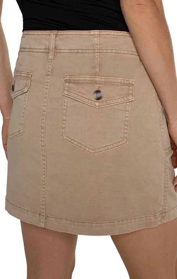Liverpool Cargo Skort back view showcasing a trendy coastal style, ideal for summer outfits from Raggdoll Boutique.