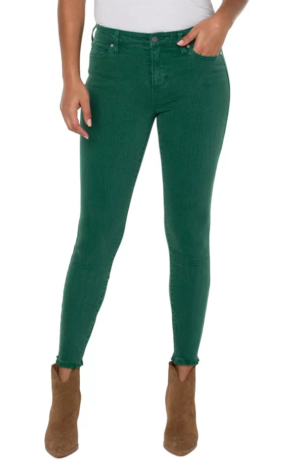 LP Emerald Green Abby Ankle Jeans from Raggdoll Boutique, perfect for trendy coastal style and summer outfits in Texas.