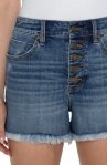 LIVERPOOL-CHRISTINE HR A-LINE SHORT (CLAYMONT) featuring trendy denim design for women’s clothing Port Aransas.