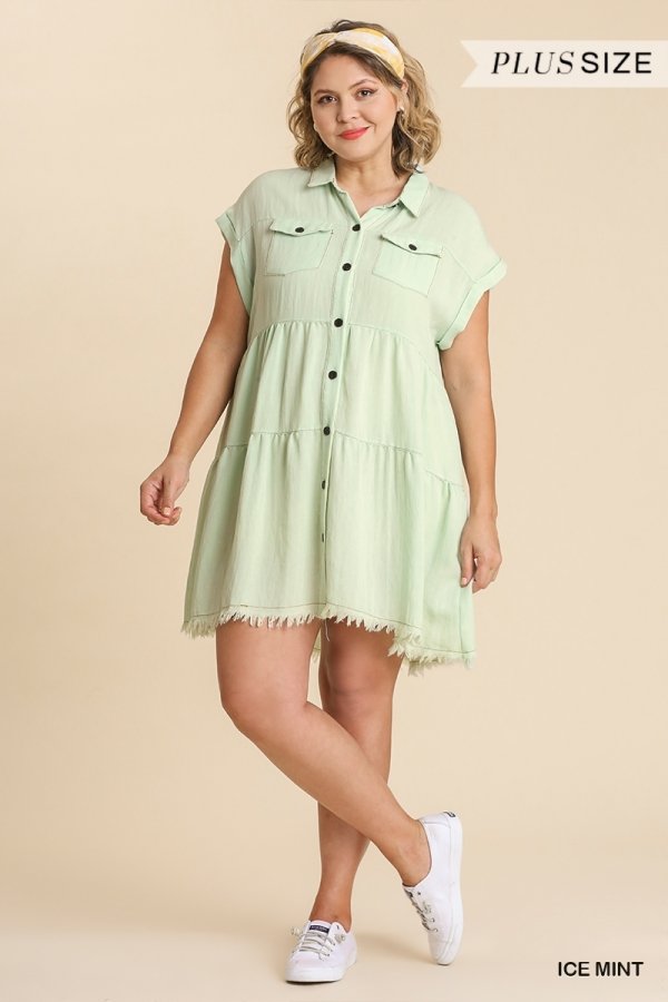 PLUS ICE MINT EASY DRESS from Raggdoll Boutique, perfect for summer outfits Texas and trendy coastal style.