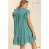 JADE COLOR PLUS DRESS from Raggdoll Boutique, a trendy coastal style dress perfect for vacation wardrobes.