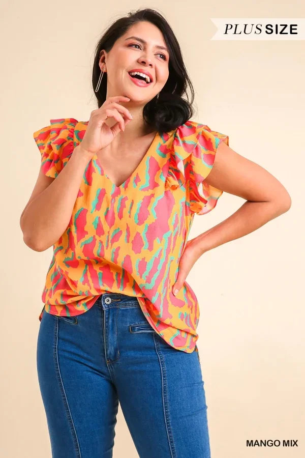 PLUS MANGO MIX TOP featured at Raggdoll Boutique, trendy coastal style for summer outfits Texas.