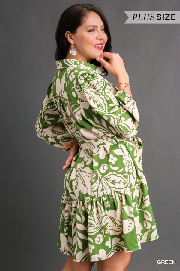 PLUS GREEN AND CREAM DRESS from Raggdoll Boutique, perfect for coastal fashion and summer outfits.