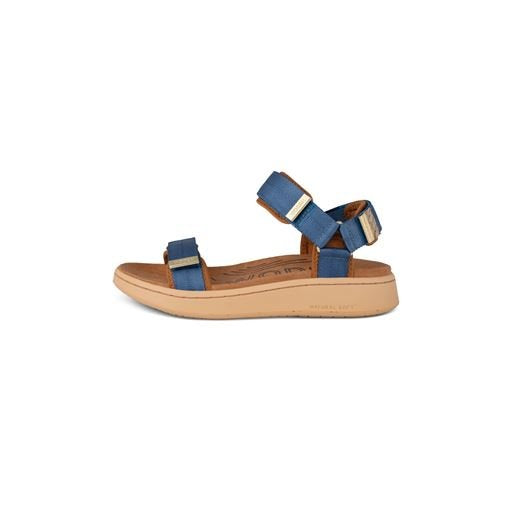 Woden Denim Sandals, modern women's sandals ideal for beach dresses and coastal boutique clothing this summer.