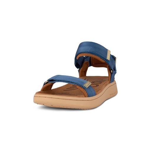 Woden Denim Sandals by Lines of Denmark, perfect for beach dresses and tropical vacation outfits from a Port Aransas boutique.
