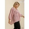 PLUS ANIMAL PRINT V-NECK BABYDOLL TOP featuring a mauve design, trendy coastal style for women's summer outfits.