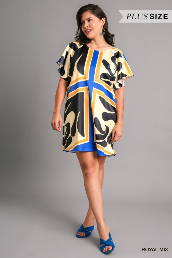 ROYAL MIX PLUS DRESS from Raggdoll Boutique, trendy coastal style for summer outfits Texas.